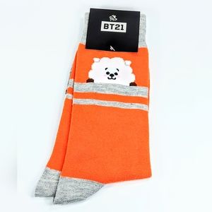 BT21 BTS Line Friends RJ crew socks New